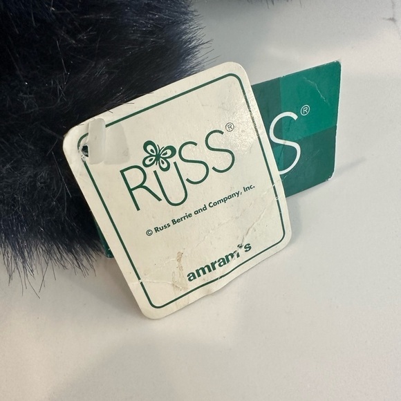 Hallmark Russ Alleluia Peace Blue Bear Vintage 15” Furry WITH TAGS with bow - Picture 4 of 7